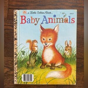 Vintage 1950s Baby Animals Little Golden Book